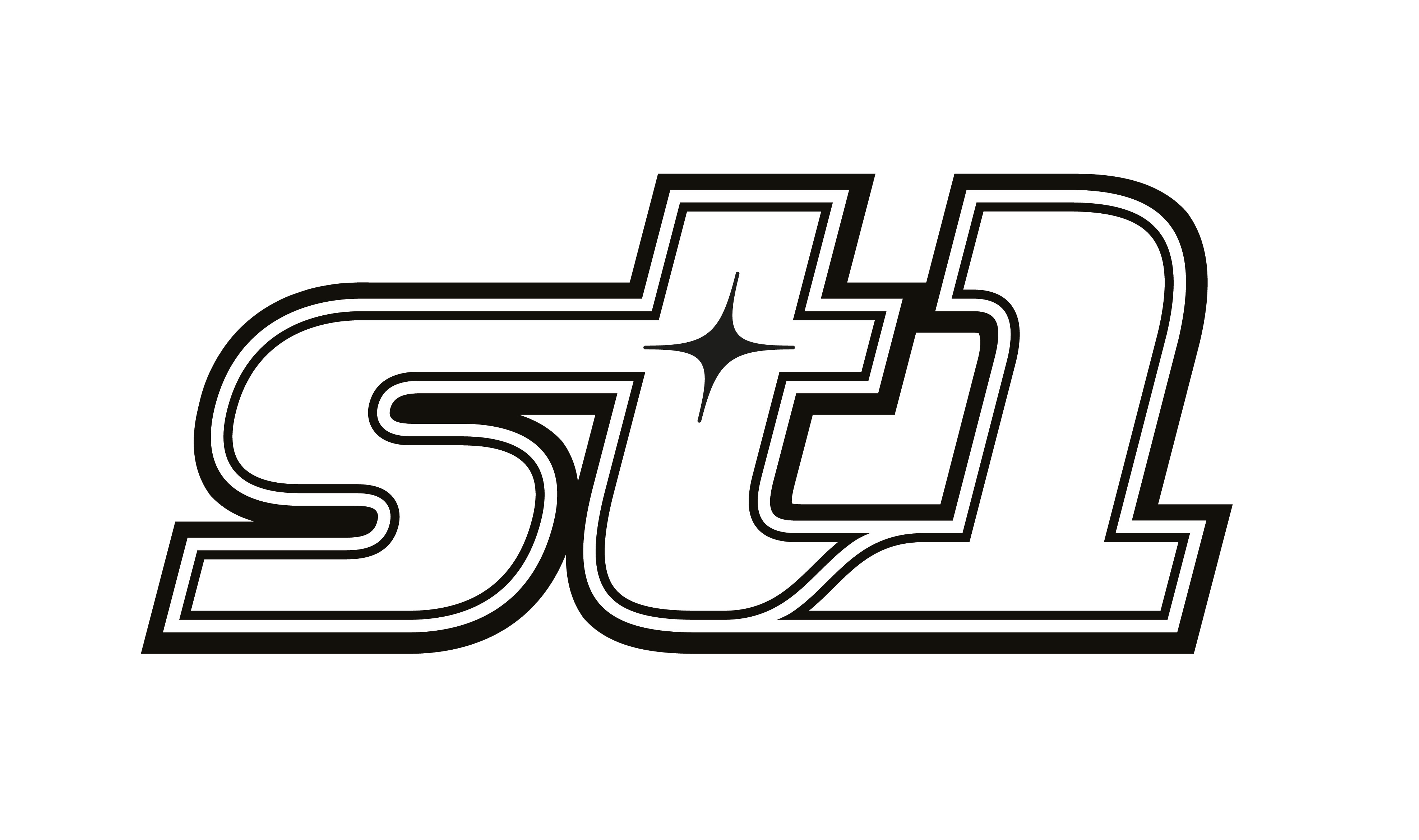 St1 logo black and white